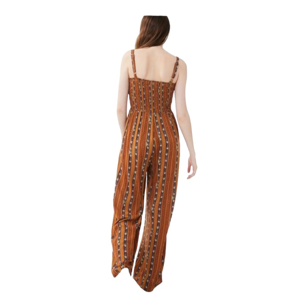 Tan patterned jumpsuit - Picture 2 of 5